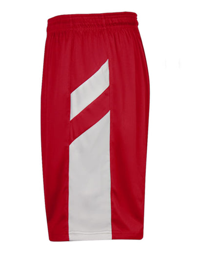 Alleson Athletic Youth B-Pivot Rev. Shorts 2266 #color_Red/ White