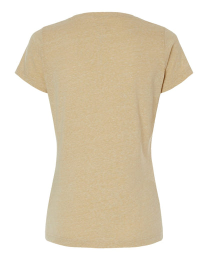 LAT Women's Harborside Mélange V-Neck Tee 3591 #color_Stone Melange