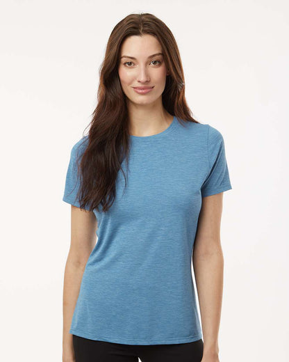 ANETIK Women's Breeze Tech T-Shirt WSBRZS0 #colormdl_Bahama Heathered