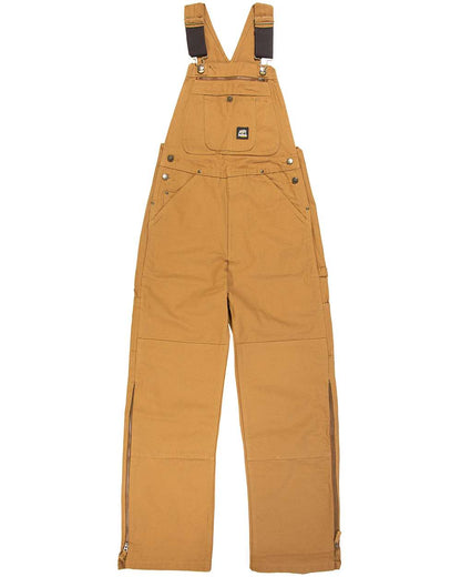 Berne Apparel Men's Slab Unlined Duck Bib Overall B1067 #color_Brown Duck_40