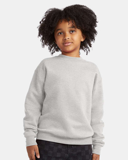 Hanes Youth EcoSmart® Crewneck Sweatshirt P360 #colormdl_Ash