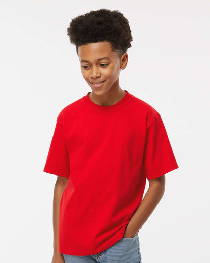 M&O Youth Gold Soft Touch T-Shirt 4850 #colormdl_Deep Red