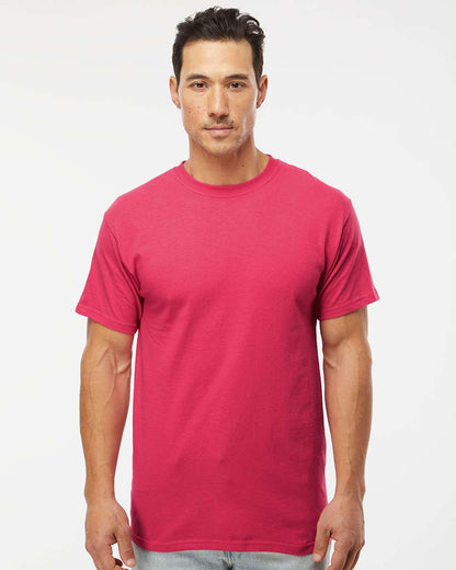 M&O Men's Gold Soft Touch T-Shirt 4800 #colormdl_Heliconia