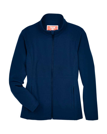 Team 365 Women's Leader Soft Shell Jacket TT80W #color_Sport Dark Navy