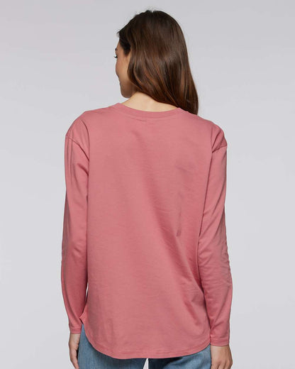 LAT Women's Fine Jersey Long Sleeve Tee 3508 #colormdl_Mauvelous