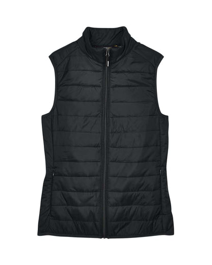 CORE365 Women's Prevail Packable Puffer Vest CE702W #color_Black