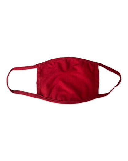 Bayside USA-Made 100% Cotton Face Mask 1900 #color_Red