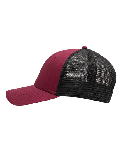 Sportsman Traditional Lo-Pro Mesh Back Trucker Fit Cap SP1450 #color_Chino Maroon/ Black