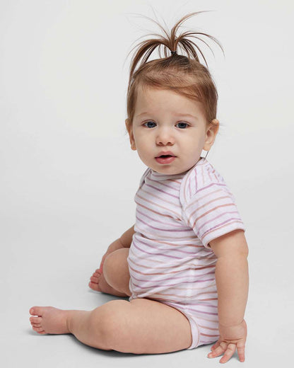 Rabbit Skins Infant Fine Jersey Bodysuit 4424 #colormdl_Lilac Stripe