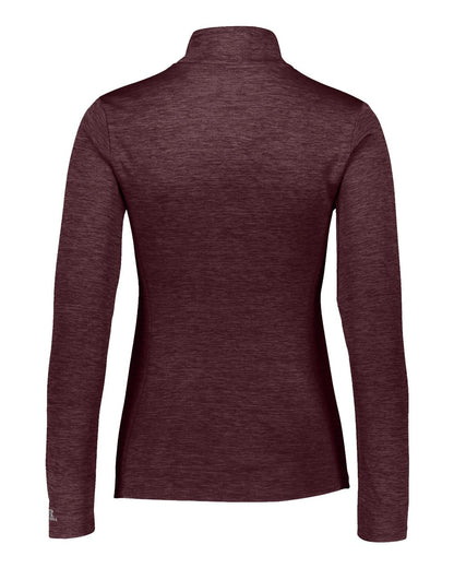 Russell Athletic Women's Striated Quarter-Zip Pullover QZ7EAX #color_Maroon