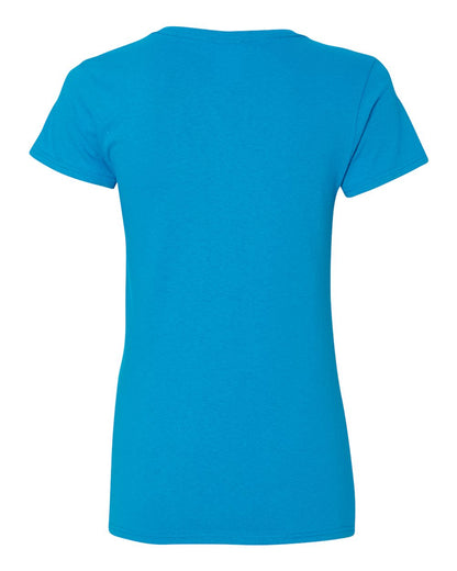 Gildan Women's Heavy Cotton™ V-Neck T-Shirt 5V00L #color_Sapphire