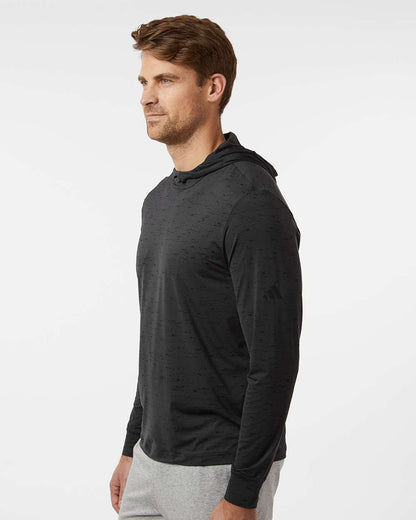 Adidas Men's Performance Lightweight Printed Pullover Hoodie A2010 #colormdl_Carbon Black