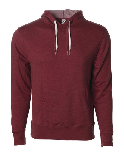 Independent Trading Co. Midweight French Terry Hooded Sweatshirt PRM90HT #color_Burgundy Heather