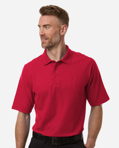 Harriton Men's Tall Maverick CVC Pique Polo M105T #colormdl_Red