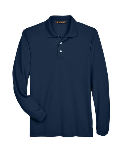 Harriton Men's Easy Blend™ Long Sleeve Polo M265L #color_Navy