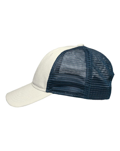 Sportsman Traditional Lo-Pro Mesh Back Trucker Fit Cap SP1450 #color_Chino Stone/ Navy