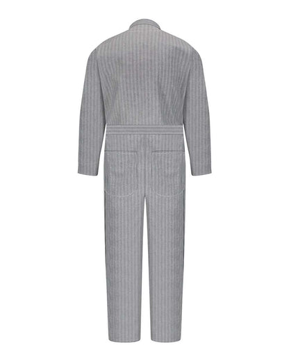 Red Kap Men's Tall Snap-Front Cotton Coverall CC14T #color_Herringbone