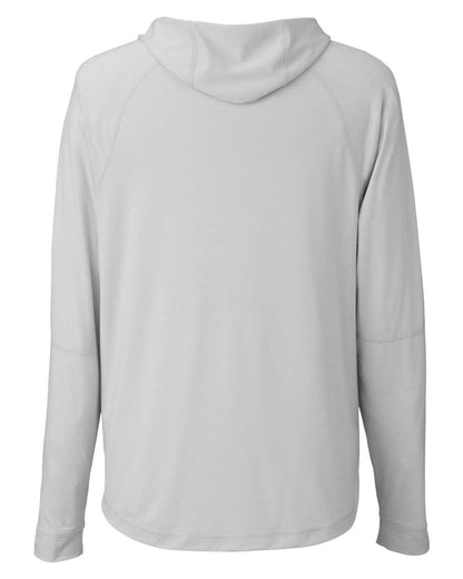 North End Unisex JAQ Stretch Performance Hooded Long Sleeve T-Shirt NE105 #color_Platinum