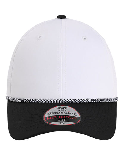 Imperial The Wingman Cap 7054 #color_White/ Black/ Black/ White