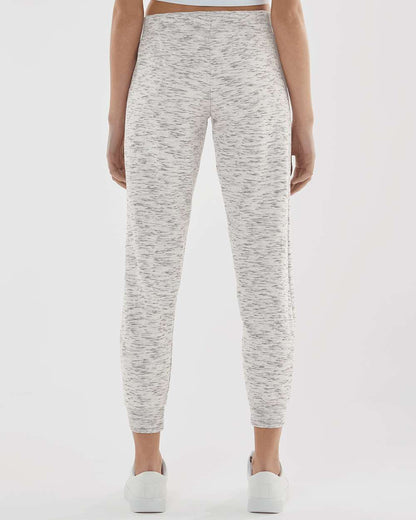 J. America Women’s Mélange Fleece Joggers 8675 #colormdl_White