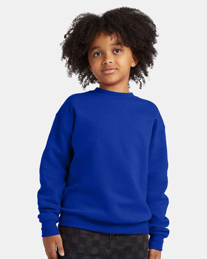 Hanes Youth EcoSmart® Crewneck Sweatshirt P360 #colormdl_Deep Royal