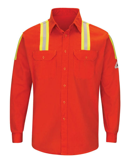 Bulwark Enhanced Visibility Long Sleeve Uniform Shirt SLATOR #color_Orange