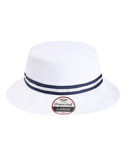 Imperial The Oxford Performance Bucket Hat 1371P #color_White/ Navy