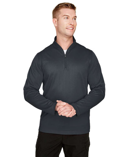 Harriton Men's Advantage Snag Protection Plus Quarter-Zip Pullover M748 #colormdl_Dark Charcoal