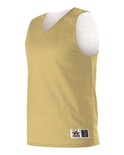 Alleson Athletic Youth Reversible Mesh Tank 560RY #color_Vegas Gold/ White