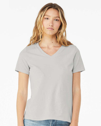 BELLA + CANVAS Women’s Relaxed Jersey V-Neck Tee 6405 #colormdl_Silver