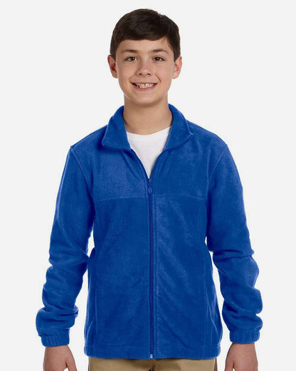 Harriton Youth Full-Zip Fleece M990Y #colormdl_True Royal