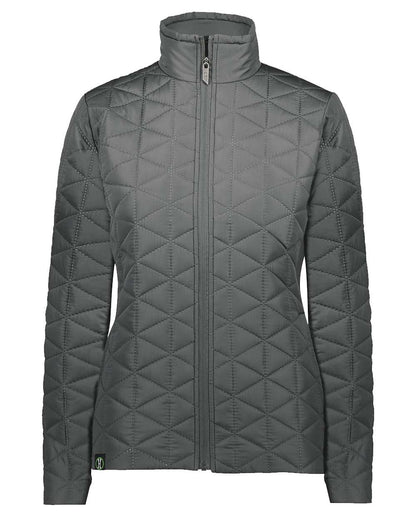 Holloway Women's Repreve® Eco Quilted Jacket 229716 #color_Carbon