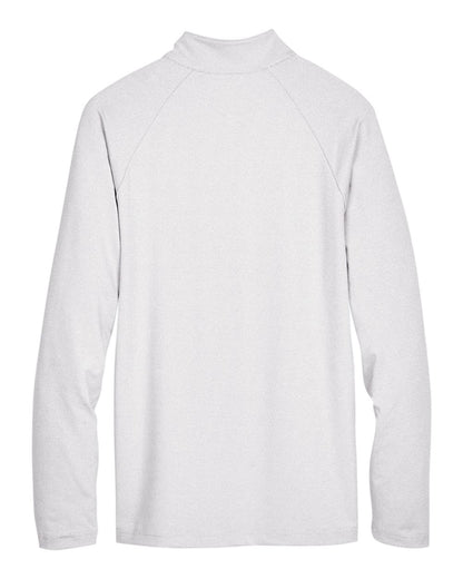 Devon & Jones Men's CrownLux Performance® Clubhouse Micro-Stripe Quarter-Zip Pullover DG480 #color_Silver