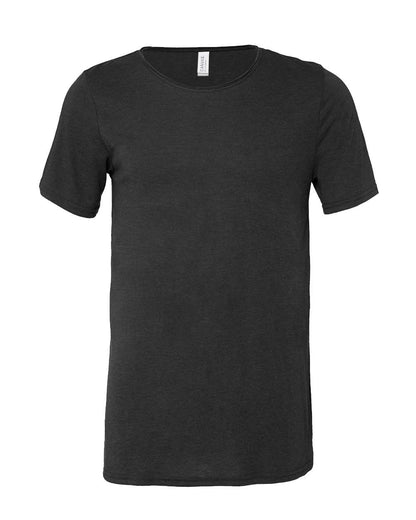 BELLA + CANVAS FWD Fashion Triblend Raw Neck Tee 3414 #color_Solid Dark Grey Triblend