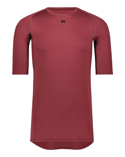 Russell Athletic Unisex CoolCore® Half Sleeve Compression Shirt R21CPM #color_Maroon