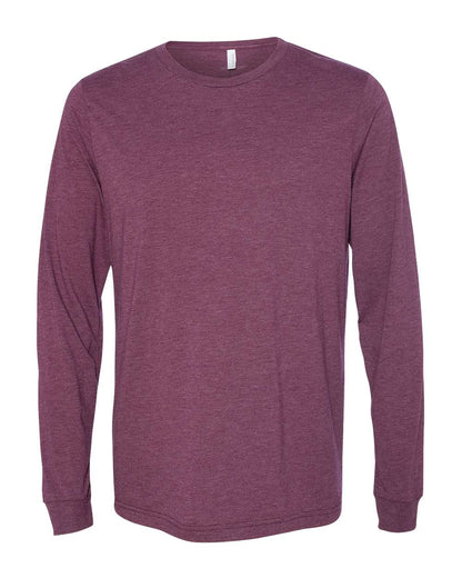 BELLA + CANVAS Triblend Long Sleeve Tee 3513 #color_Maroon Triblend