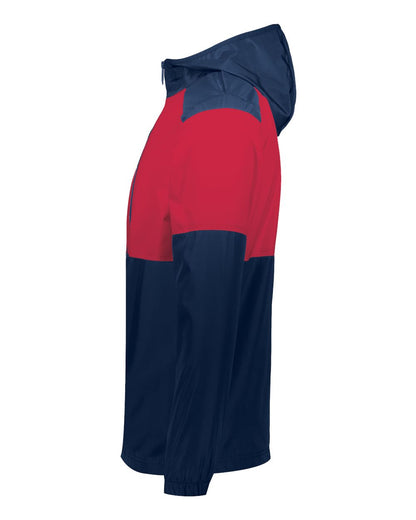 Holloway Men's SeriesX Hooded Jacket 229528 #color_Navy/ Scarlet