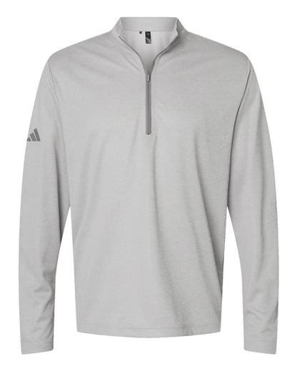 Adidas Men's Space Dyed Quarter-Zip Pullover A593 #color_Grey One Heather