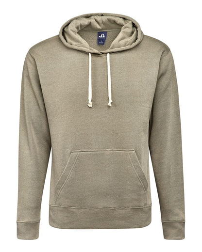 J. America Men's Triblend Fleece Hooded Sweatshirt 8871 #color_Desert Triblend