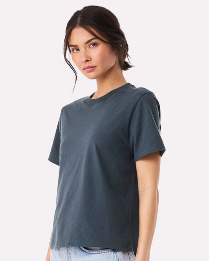 BELLA + CANVAS Women's 6 oz Heavyweight Tee 6110 #colormdl_Vintage Navy