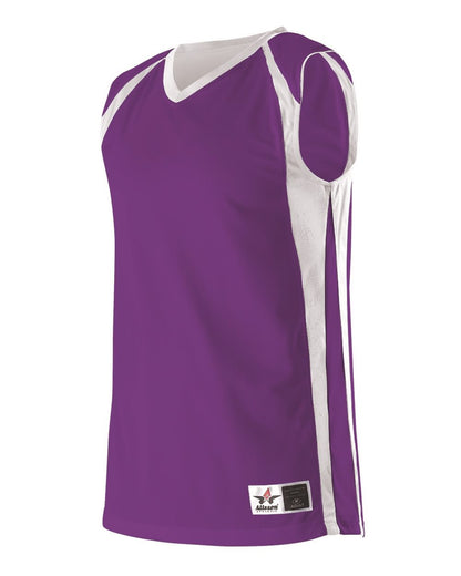 Alleson Athletic Reversible Basketball Jersey 54MMR #color_Purple/ White