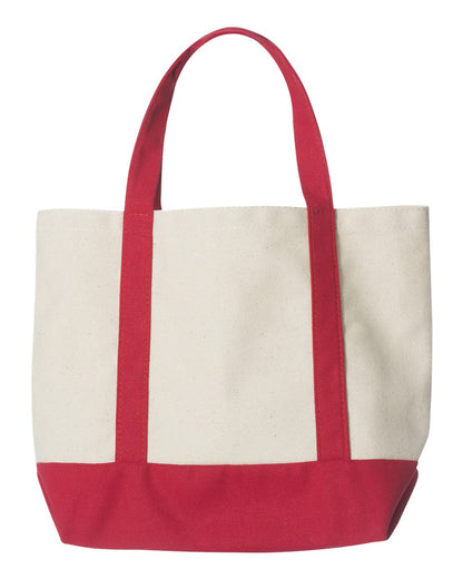 Liberty Bags Seaside Boater Tote 8867 #color_Natural/ Red