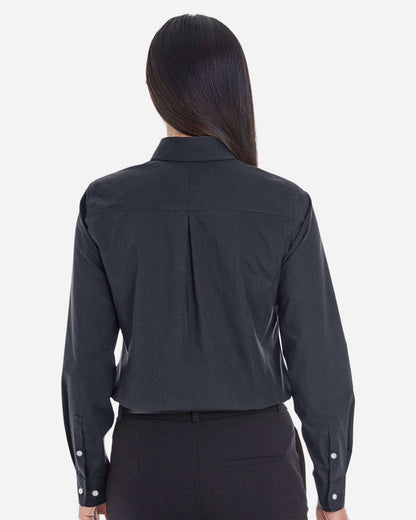 Devon & Jones Women's Crown Collection® Striped Woven Dress Shirt DG534W #colormdl_Black/ Graphite