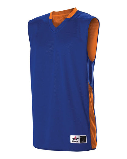 Alleson Athletic Single Ply Reversible Jersey 589RSP #color_Royal/ Orange