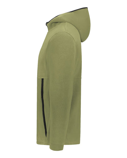 Augusta Sportswear Eco Revive™ Polar Fleece Hooded Full-Zip Jacket 6858 #color_Olive