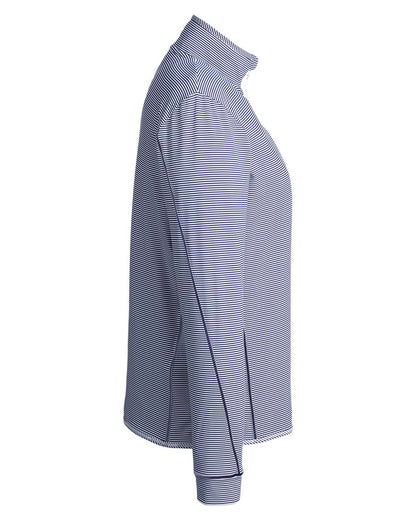 vineyard vines Women's Microstripe Sankaty Half-Zip Pullover K002521 #color_Deep Bay