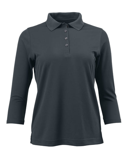Paragon Women's Lady Palm Three-Quarter Sleeve Polo 120 #color_Carbon