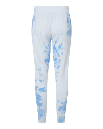 J. America Unisex Tie-Dyed Fleece Joggers 8884 #color_Periwinkle Tie Dye