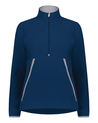 Augusta Sportswear Eco Revive™ Women's Polar Fleece Quarter-Zip Pullover 6857 #color_Navy