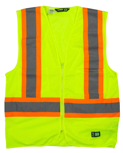 Berne Apparel Unisex Hi-Vis Class 2 Multi-Color Vest HVV046 #color_Yellow